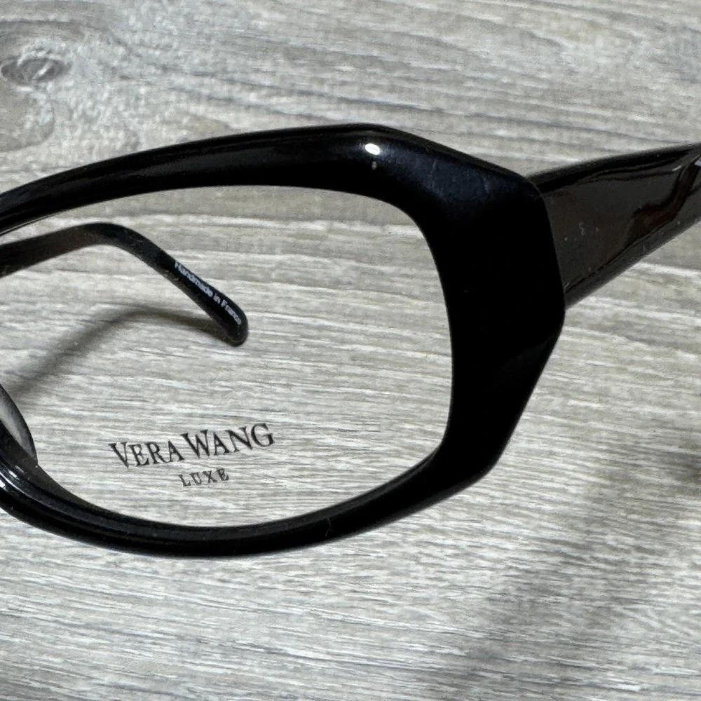 Vera Wang Luxe GABORE II BK Black Eyeglasses Handmade in France 54-17-135 Frames